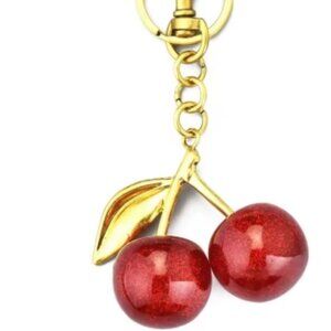 Cherry Purse Charm, Keychain, Bag Tag, Handbag Charm, Accessory